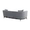 Armen Living Melange Gray Velvet Sofa with Black Wood Base LCMG3GREY - alternate 4